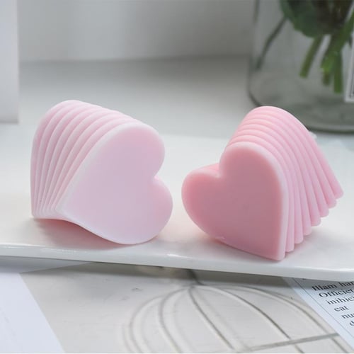 1pc Spinning Heart Candle Silicone Mold, Diy Handmade Aroma