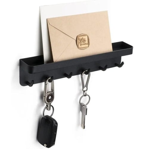 Wall Keychain Self-adhesive Key Holder Wall Mounted Storage Bag with Door  Entry Channel and Office Hook Black - buy Wall Keychain Self-adhesive Key  Holder Wall Mounted Storage Bag with Door Entry Channel