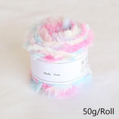 50g/Roll Crochet Sweater Wool Yarn Mink Yarn Faux Fur Crochet