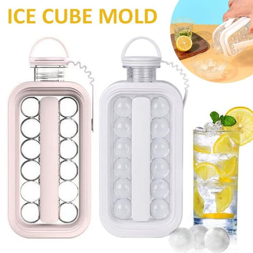 Ice Ball Maker Mold Mini Round Ice Cube Tray Reusable with Lid for