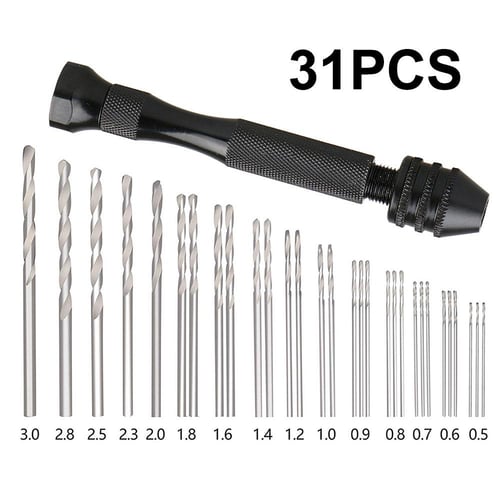 Jewelry Pin Vise, Double Ended Mini Hand Twist Drill Tool Bits for Jewelry  Making Hobby Arts & Crafts, Small Micro Bead Bit Tools, Twisting Crafting  Tool, High Precision Swivel & Drilling Electric