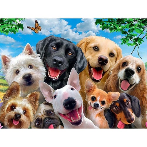 Diamond Painting Dog Cartoon Mosaic Kit 5D DIY Diamond Embroidery