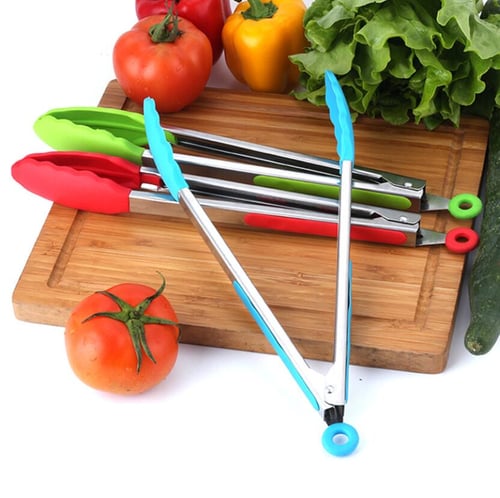 Sagit Silicone Non-SlipTongs For Cooking, Steel Table Tongs For