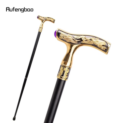 Cheap Purple Diamond Type Silver Walking Cane Fashion Decorative Walking  Stick Gentleman Elegant Cosplay Cane Knob Crosier 93cm