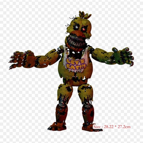 Fnaf Withered Chica Full Body Five Nights At Freddy's 2 Fnaf World Iron-on  Transfers For Clothing Tshirt Bag Heat Transfer Stickers Iron On Patches