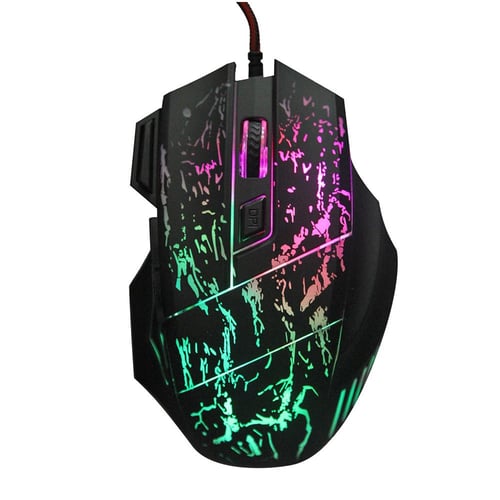 Pink Gaming Mouse Silent Click, LED Backlit Optical Game Mice Ergonomic USB  Wired Mice Compatible with Laptop PC, 7 Buttons, 4 Adjustable DPI