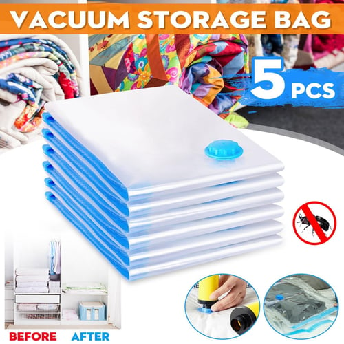 Vacuum Storage Bags For Clothes Storage An Organizer - - Plastic
