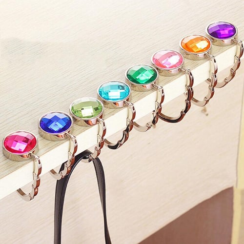 Portable Foldable Folding Crystal Purse Handbag Hook Hanger Bag Holder -  buy Portable Foldable Folding Crystal Purse Handbag Hook Hanger Bag Holder:  prices, reviews