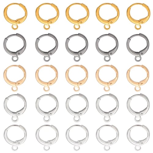 French Earring Hooks for Jewelry Making,Gold Silver 400pcs Ball