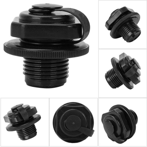 2PCS Air Valve Screw For Inflatable Boat Fishing Boats Raft Airbed Black