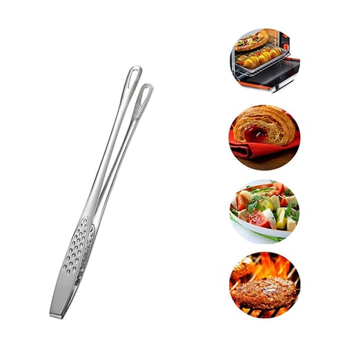 Silicone Food Tong Stainless Steel Kitchen Tongs Silicone Non-slip Cooking  Clip Clamp BBQ Salad Tools Grill Kitchen Accessories