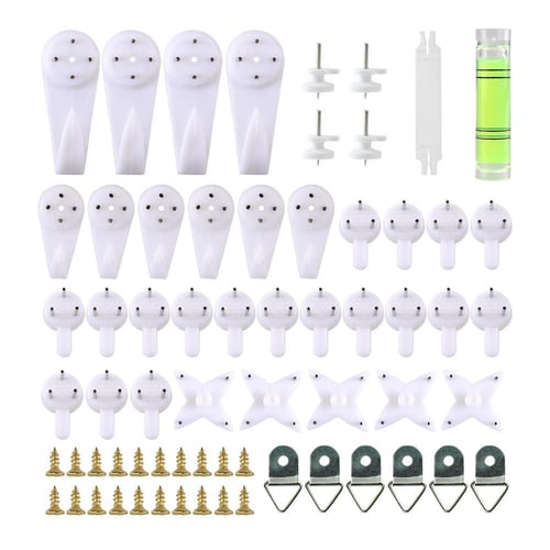 40Pcs Invisible Nail Screws Wall Hooks No Trace Picture Hangers