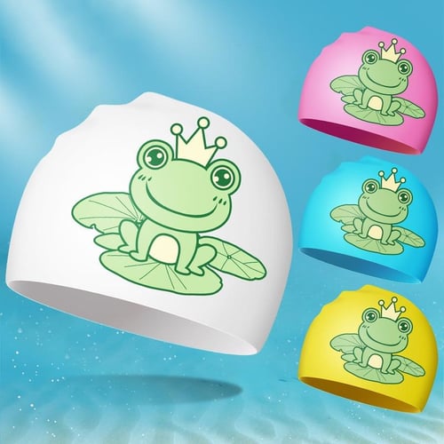 Children's Swimming Caps Waterproof Soft Silicone Swim Hat High