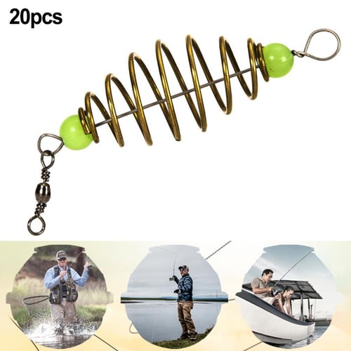 20Pcs Titanium Alloy Fishing Barbed Hook Worm Bait Holder Fish