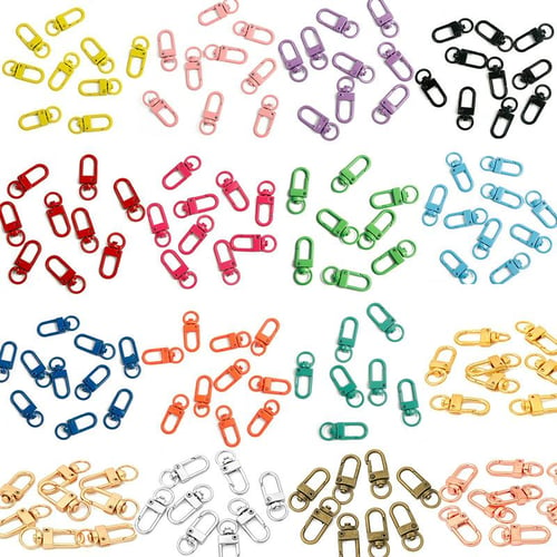 10pcs Plastic Key Rings Multicolor Lobster Clasp Hooks DIY Jewelry Making  Findings For Keychain Toys Bags Accessories