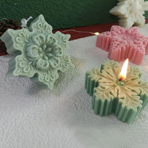 Cestony Christmas Theme Silicone Mold for Making Candle Resin Pillar  Aromatherapy Candles Wax Soap Flower Specimen Clay Craft