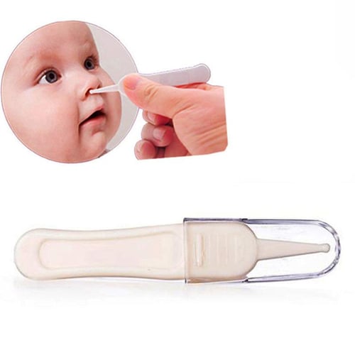 Infant Nose Cleaning Tweezer with LED Light Round-Head Safe Clip