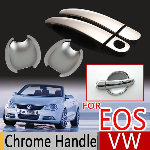 For VW EOS Chrome Door Handle Covers Trim Set of 2Pcs Volkswagen EOS  2006-2015 All Model Car Accessories Car Styling 2008 - buy For VW EOS  Chrome Door Handle Covers Trim Set