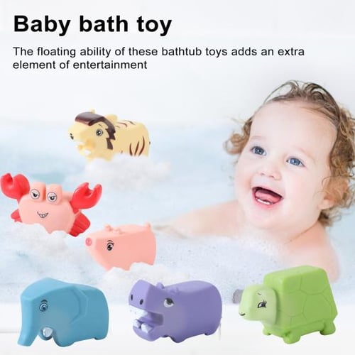 6pcs Baby Bath Toys Fishing Floating Squirts Toy Bath Time Toys