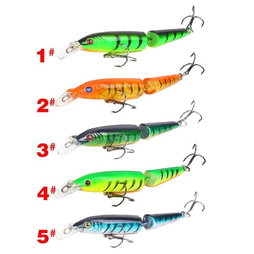 5pcs Swimbait Fishing Lure 10.5cm Multi Jointed 2 Sections