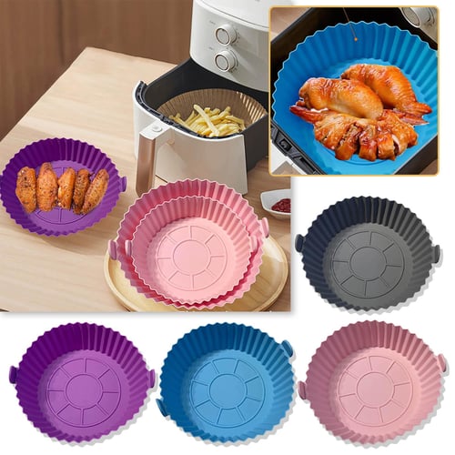 1pcair Fryer Silicone Liner, 7.5 Inch Round Air Fryer Silicone Pot  Reusable, Food Grade Non-stick