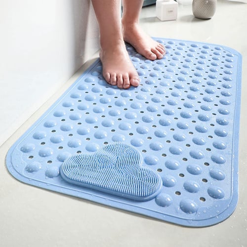 Shower Floor Grip Mat Anti-Slip Bathtub Mat With Massage Texture Strong  Suction Durable Bath Mat Shower Foot Pad Mat Family