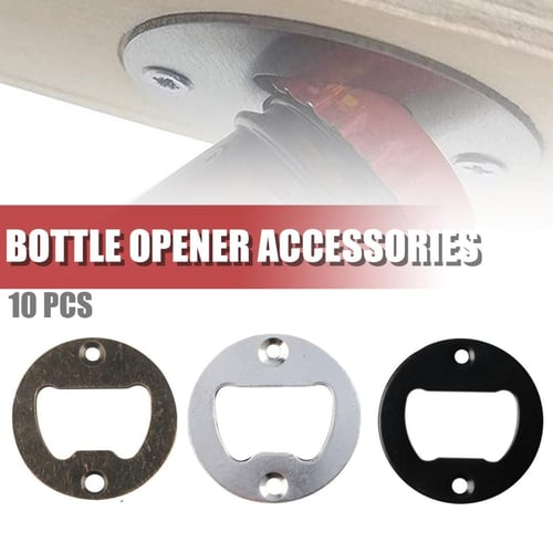 Bottle Opener Insert Kit,1PC Round Inset Bottle Opener Kit for DIY Keychain  Beer Spanner Jar Bottle Opener Corkscrew