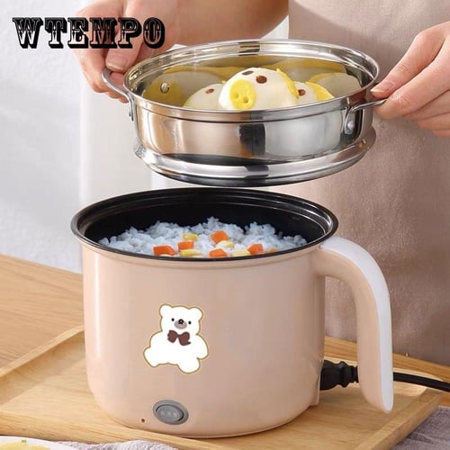 220V Mini Electric Rice Cooker Non-stick Electric Food Cooking Pot Home  Household Frying Pan Pot Hot Pot