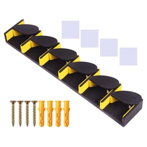 Quick Buckle 6 Compartments Punch-free Fishing Rod Rack Wall