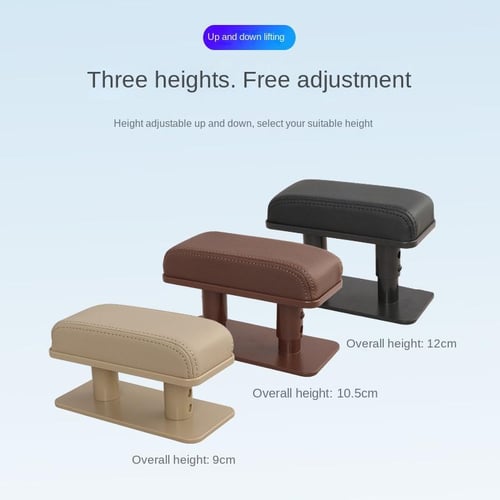 Car Armrest Box Booster Cushion Height Pad Universal Leather