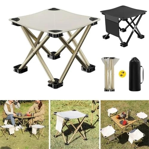 Lightweight Camping Folding Chair Footrest Portable Fishing Chair Footstool Aluminum Foot Stool Antislip Feet Rest Compact Leg Rest for Outdoor, Men's