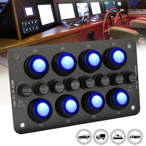 12-24V Modified Switch Control Panel 2-position Rocker Switch with LED  Light Rocker Switch Panel