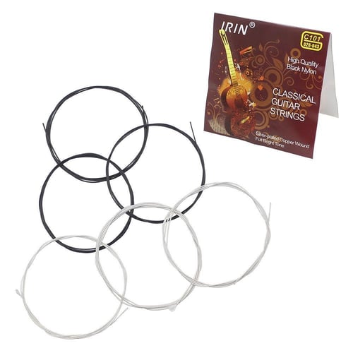 6Pcs Classical Guitar Strings Set Classic Guitar Clear Nylon Strings Silver  Plated Copper