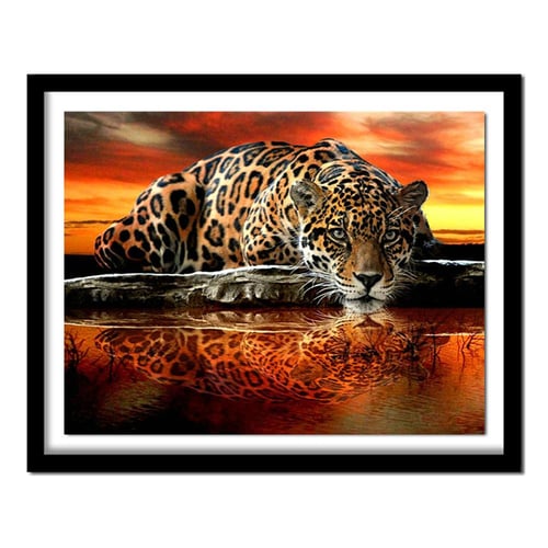 5D Diy Diamond Painting Animals Tiger Cross Stitch Set Full