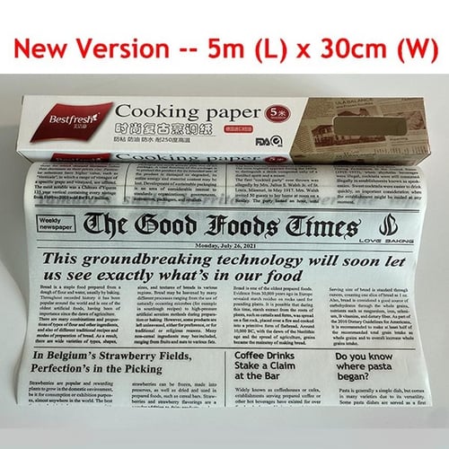 1 Roll 50X Wax Paper Grease Food Wrapping Paper For Bread Sandwich Oilpaper  Baking