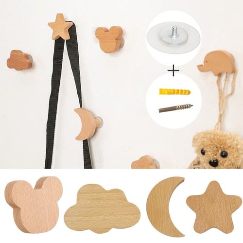 Wooden Hooks Cute Room Decor Animal Hook Wall Keychain Coat Hook