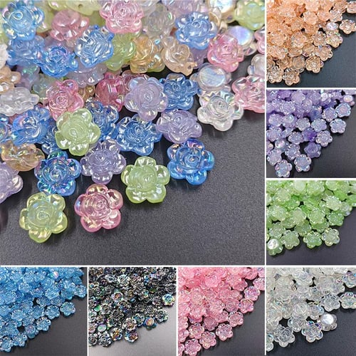 40pcs 12mm Big Hole Round Beads for Jewelry Making Acrylic Beads Multicolor  Loose Bead Jewelry DIY Accessory