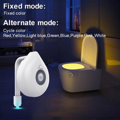 1pc 8-color Led Toilet Night Light With Human Motion Sensor For