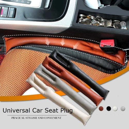 2Pcs Car Seat Gap Filler PU Leather Car Seat Gap Plug General Filler New
