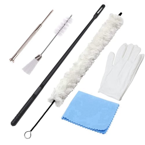 2X(WOODEN FLUTE CLEANING Rod Flute Cleaning Cloth Flute Care Kit
