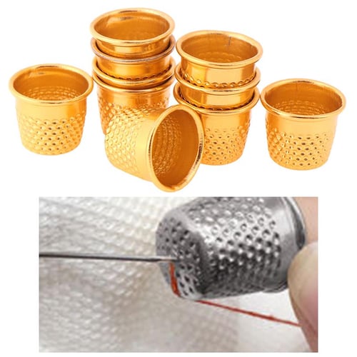 10pcs Hand-Working Sewing Thimble Adjustable Metal Finger Shield