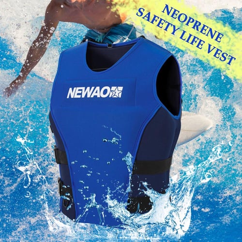 Life Jacket Super Buoyancy Neoprene Life Vest for Adult Surf Raft Kayak Fishing  Jet Ski Water Sport Swimming Rescue Life Jacket