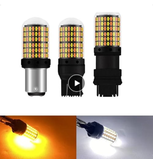 Cheap AUXITO 2Pcs T20 W21/5W 7443 LED T25 3157 P27W LED Canbus No Hyper  Flash Switchback White Amber Dual Color DRL Turn Signal Light