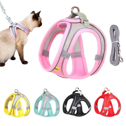 Cat Harness with Leash Set for Walking Cat Puppy Dog Mesh Vest Harness for  Small Medium Cats Dogs Pet Supplies