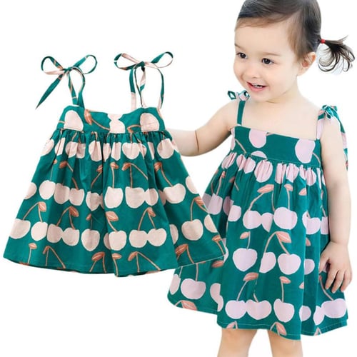 Summer Toddler Girls Dresses Kids clothing Sleeveless Cute Print