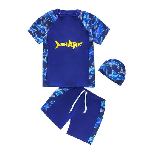 Rash Guard Set for Boys Swim Shorts with Short Sleeve Tops 2Pcs Outfit  Beachwear