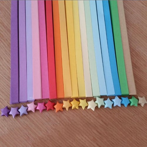 Origami Lucky Stars Handmade Paper Stars Iridescent Pastel Rainbow