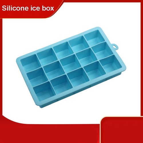 1set Silicone Ice Cube Mold, Modern Green Ice Cube Maker Tray For