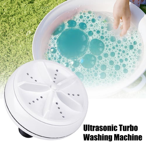 Household Ultrasonic Desk Washing Machine USB Rechargeable Small Portable Underwear  Washer (White)