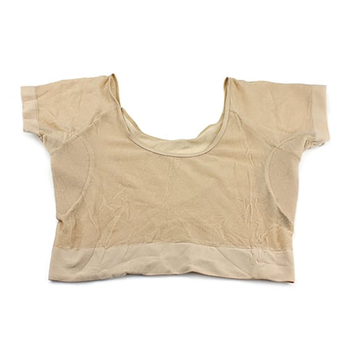 T-shirt Shape Sweat Pads Reusable Washable Underarm Armpit Sweat Pads  Perfume Absorbing Guards Shield Anti M L Model Ladies Tops